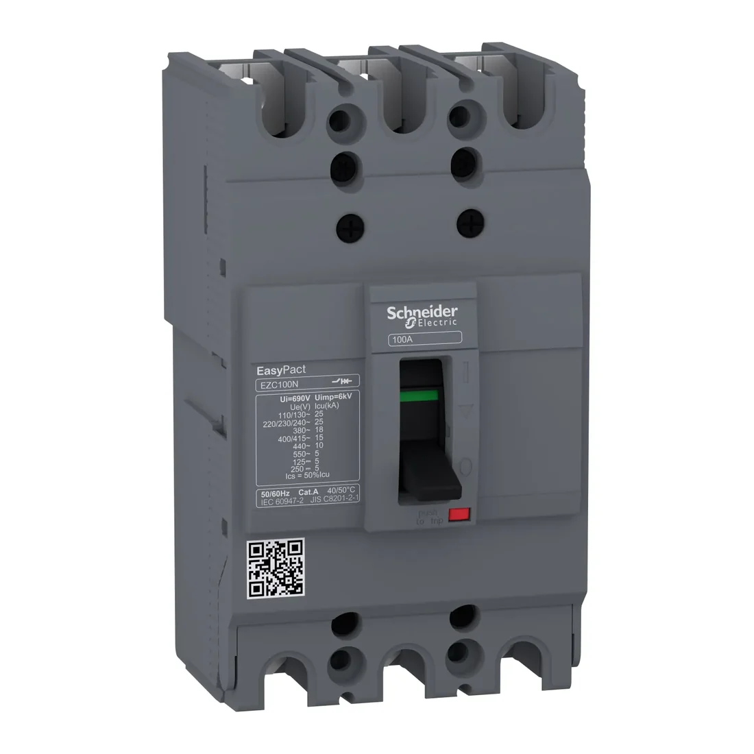 Schneider EZC100N 3 Pole Molded Case Circuit Breaker, 15 kA-anco