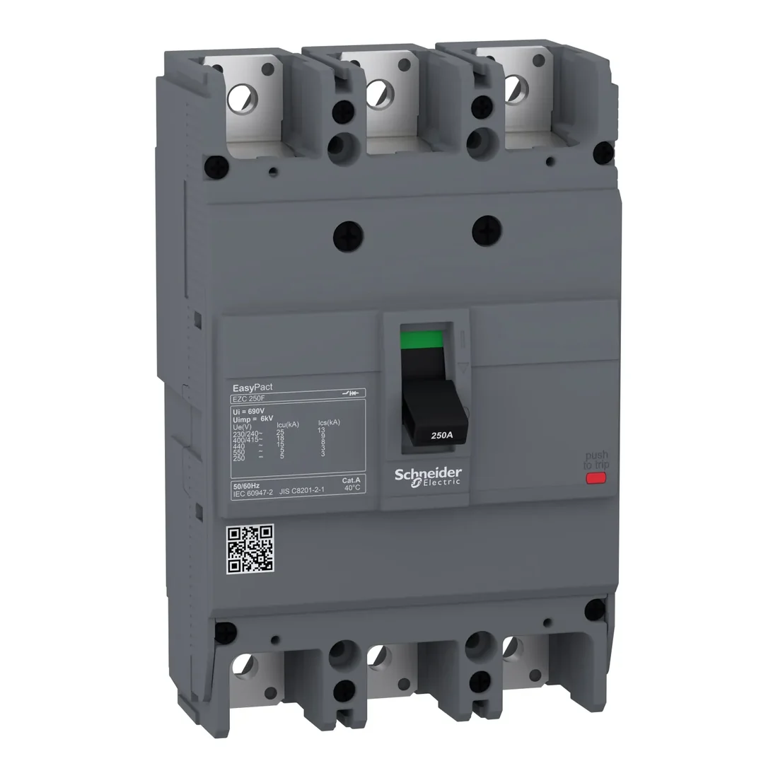 Schneider EZC250F 3 Pole Molded Case Circuit Breaker, 18 kA-anco
