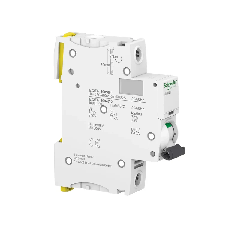 Schneider iC60N 1 Pole Miniature Circuit Breaker, 6 KA - 10 kA - Image 5